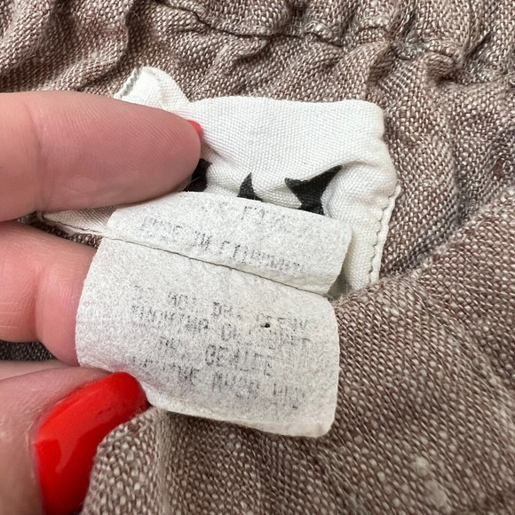 Flax by Angelheart Women's 100% Linen Midi Skirt‎ Elastic Waist Beige - Picture 10 of 12